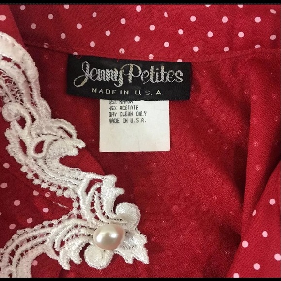 Vintage Retro 50s 60’s Shirtdress Red Polka Dot 14 - Picture 5 of 8